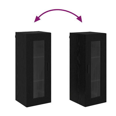 Seinäkaappi Musta tammi. 34,5 x 34 x 90 cm