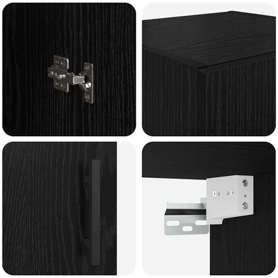 Seinäkaappi Musta tammi. 34,5 x 34 x 90 cm