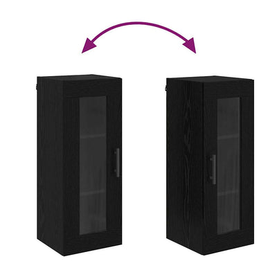 Seinäkaappi Musta tammi. 34,5 x 34 x 90 cm