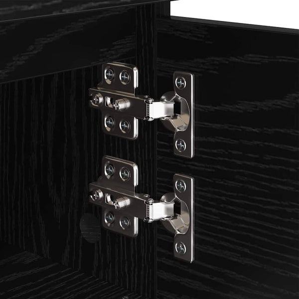 Yöpöytäkaappi 2 pcs Musta tammi. 40 x 35 x 50 cm Tekninen puu