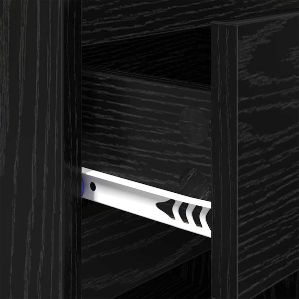 Yöpöytäkaappi 2 pcs Musta tammi. 40 x 35 x 50 cm Tekninen puu