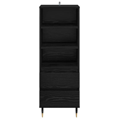 Korkea kaappi Musta tammi. 40 x 36 x 110 cm Tekninen puu