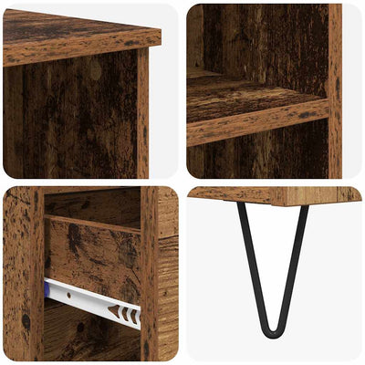 Korkea kaappi Vanha Puu 40 x 36 x 110 cm Tekninen puu