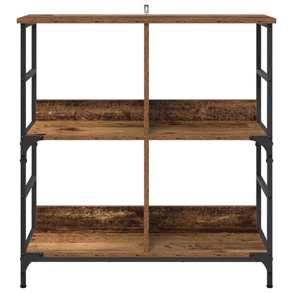 Kirjahylly 4 tasoa 78.5 x 33 x 82 cm Tekninen puu Vanha puu
