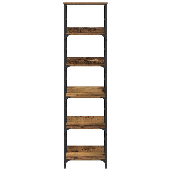 Kirjahylly 5 tasoa 50 x 33 x 188,5 cm Tekninen puu Vanha puu