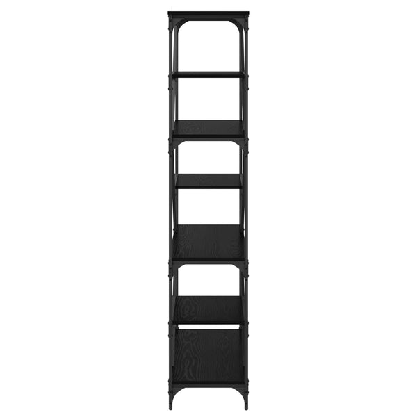 Kirjahylly 9 tasoa 91 x 36 x 176 cm Tekninen puu Musta tammi.