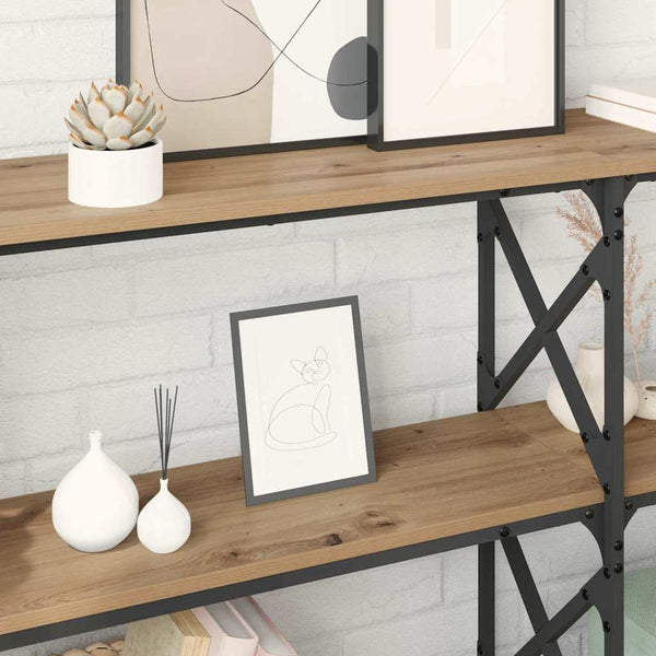 Konsolipöytä artesaani tammi 156 x 28 x 80,5 cm Tekninen puu