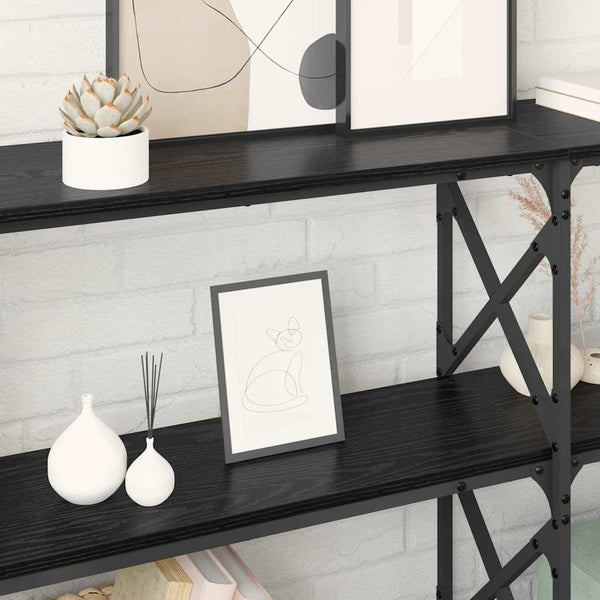 Konsolipöytä Musta tammi 156 x 28 x 80,5 cm Tekninen puu