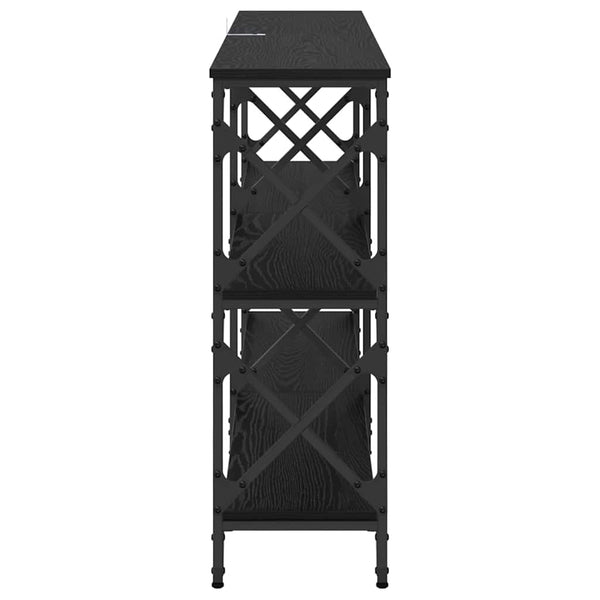 Konsolipöytä Musta tammi 156 x 28 x 80,5 cm Tekninen puu