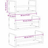 Seinähyllysetti 3 kpl Vanha Puu 40x16x14cm Tekninen puu