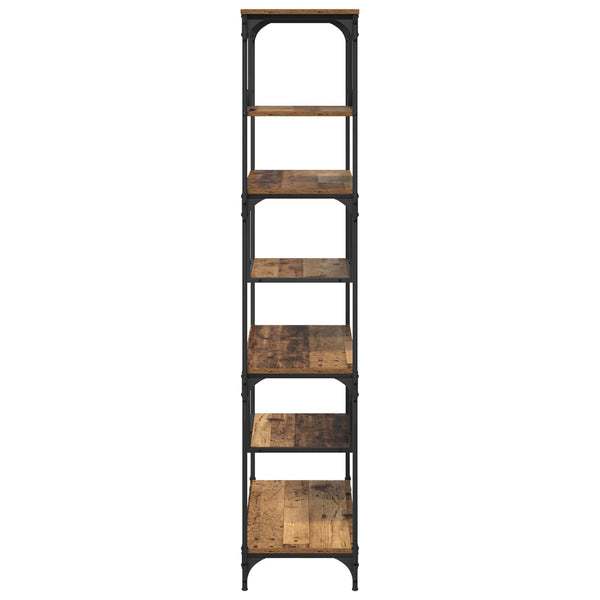 Kirjahylly 6 tasoa 81 x 36 x 176 cm Tekninen puu Vanha puu