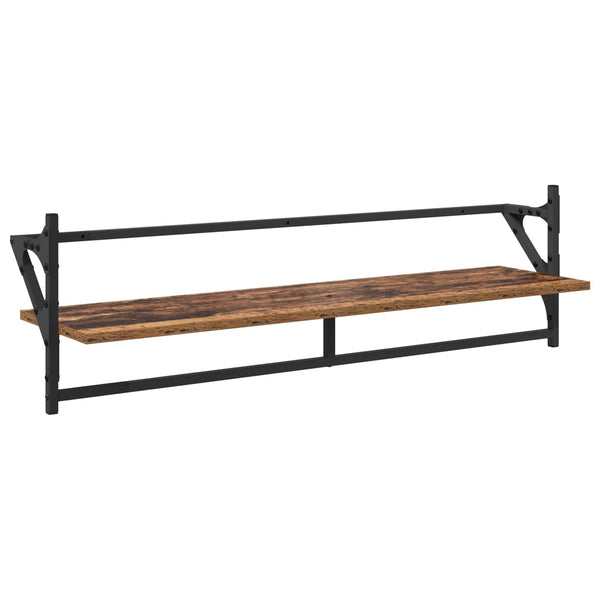 Seinähyllysetti 6 kpl Vanha Puu 100 x 25 x 30 cm Tekninen puu