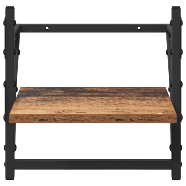 Seinähyllysetti 6 kpl Vanha Puu 100 x 25 x 30 cm Tekninen puu