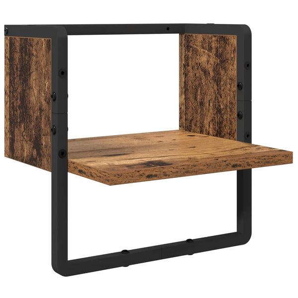 Seinähyllysetti 4 kpl Vanha Puu 65 x 25 x 30 cm Tekninen puu