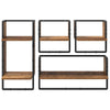 Seinähyllysetti 4 kpl Vanha Puu 65 x 25 x 30 cm Tekninen puu