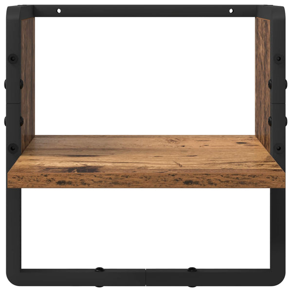 Seinähyllysetti 4 kpl Vanha Puu 65 x 25 x 30 cm Tekninen puu