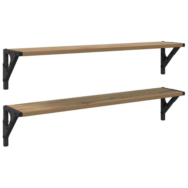 Seinähyllyt 2 kpl Artisan tammi 80 x 15 x 15,5 cm Tekninen puu