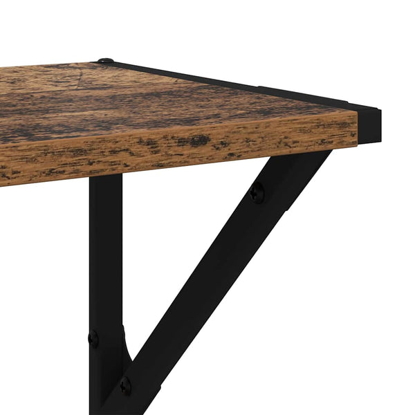 Seinähyllyt 2 kpl Vanha Puu 60 x 25 x 25,5 cm Tekninen puu