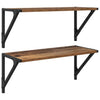 Seinähyllyt 2 kpl Vanha Puu 60 x 25 x 25,5 cm Tekninen puu