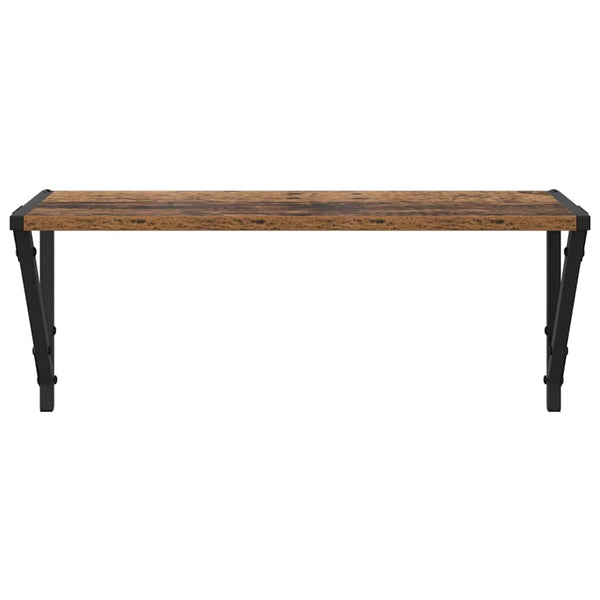 Seinähyllyt 2 kpl Vanha Puu 60 x 25 x 25,5 cm Tekninen puu