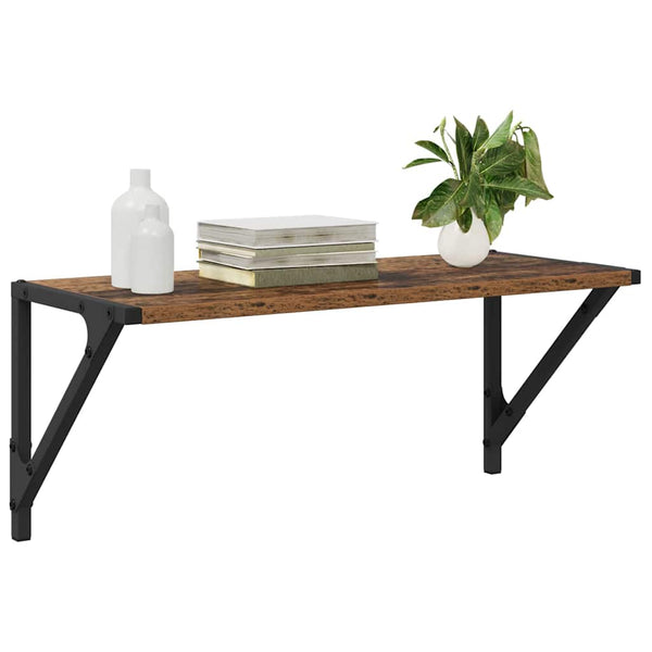 Seinähyllyt 2 kpl Vanha Puu 60 x 25 x 25,5 cm Tekninen puu