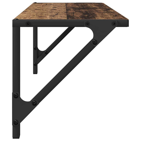 Seinähyllyt 2 kpl Vanha Puu 60 x 25 x 25,5 cm Tekninen puu