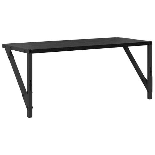 Seinähyllyt 2 kpl Musta tammi. 60 x 25 x 25,5 cm Tekninen puu
