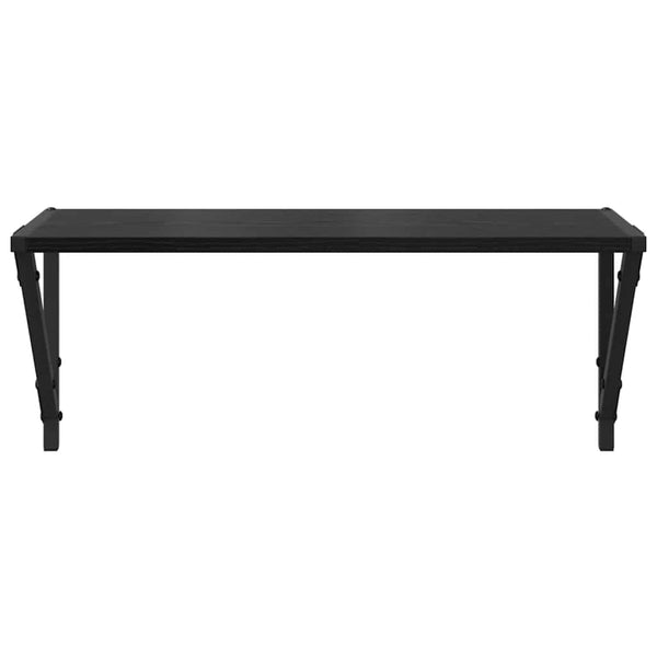 Seinähyllyt 2 kpl Musta tammi. 60 x 25 x 25,5 cm Tekninen puu