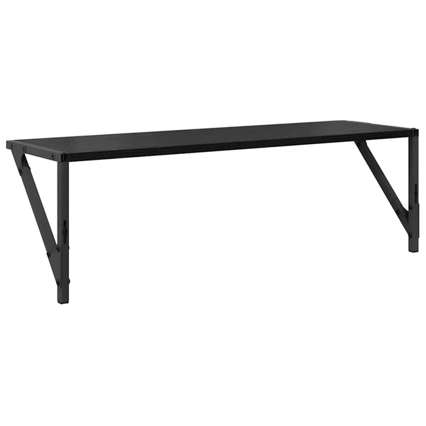 Seinähyllyt 2 kpl Musta tammi. 80 x 25 x 25,5 cm Tekninen puu