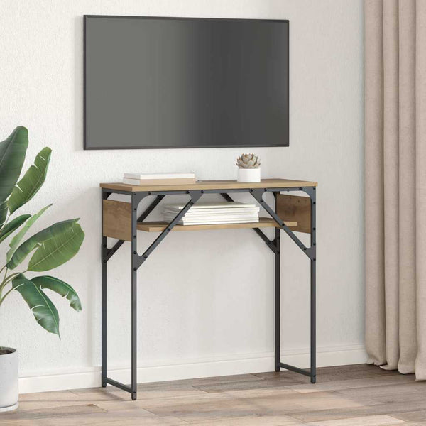 Konsolipöytä artesaani tammi 75x30x75cm Tekninen puu