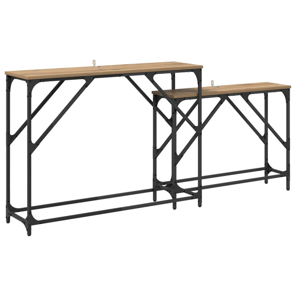 Konsolipöytä 2 kpl Artisan tammi 100 x 28 x 75 cm Tekninen puu