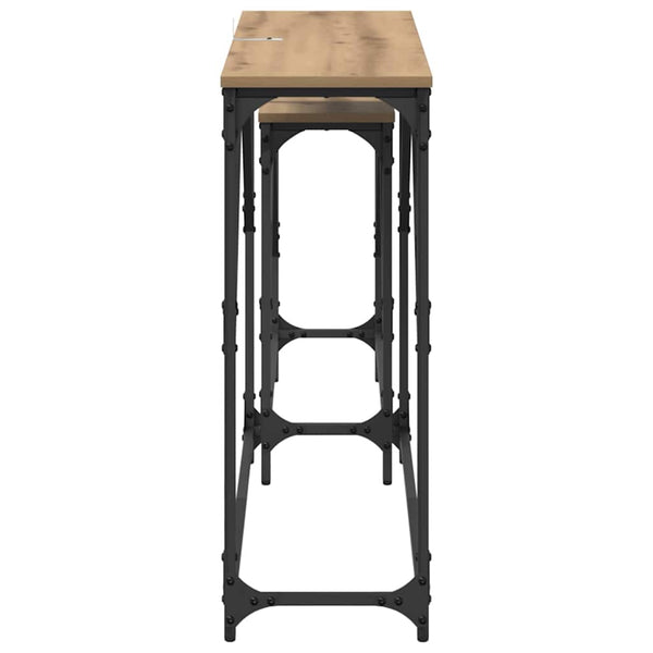 Konsolipöytä 2 pcs Artisan tammi 100 x 28 x 75 cm Tekninen puu