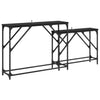 Konsolipöytä 2 pcs Musta tammi. 100 x 28 x 75 cm Tekninen puu