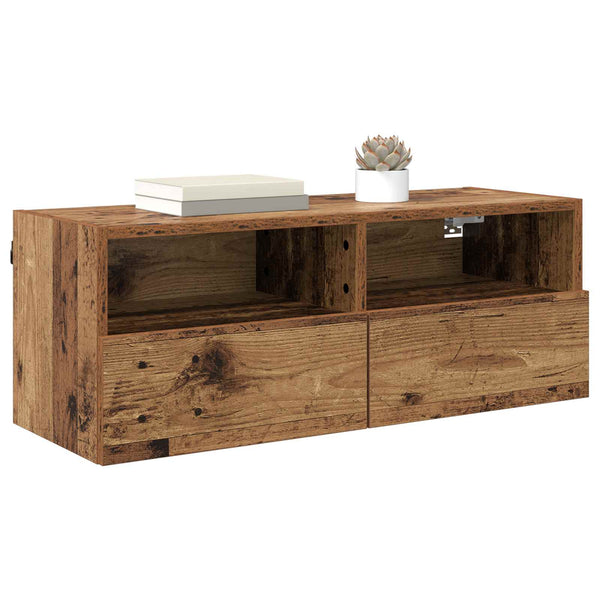 TV-seinäkaappi 80 x 30 x 30 cm Vanha Puu Tekninen puu