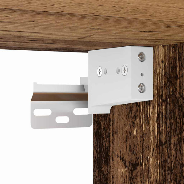 TV-seinähyllyt 2 pcs Vanha Puu 80 x 30 x 30 cm Tekninen puu