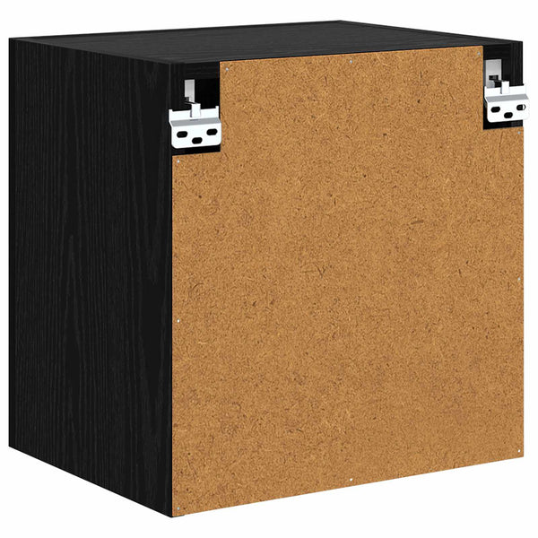 TV-seinäkaappi 40,5x30x40cm Musta tammi. Tekninen puu