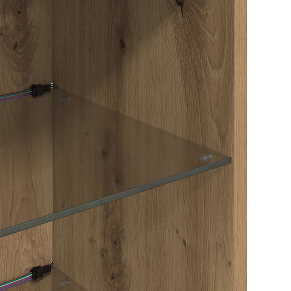 2 kpl seinälle asennettavat TV-kaapit Artisan tammesta