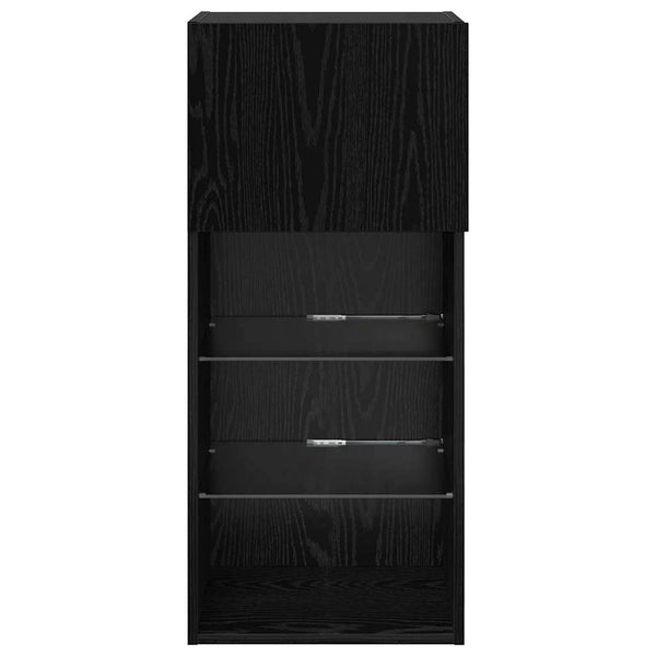 TV-kaapit seinälle kiinnitettävät 2 kpl Musta tammi.