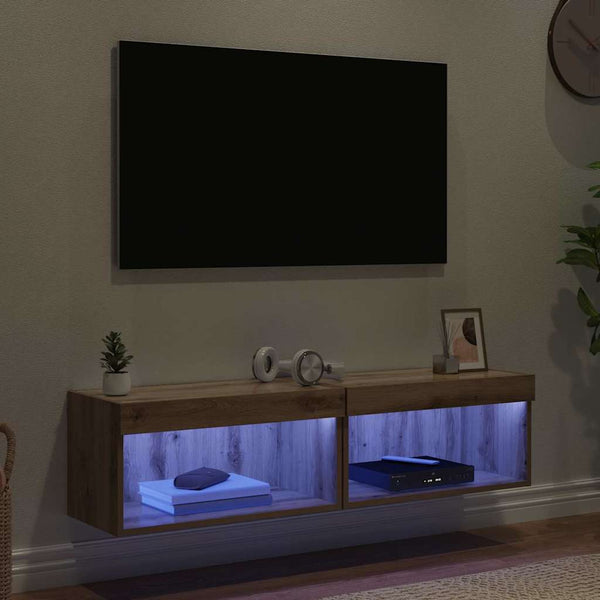 TV-kaapit 2 pcs Artisan tammi 60 x 30 x 30 cm Tekninen puu