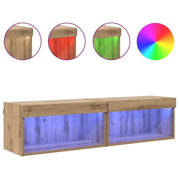 TV-kaapit 2 pcs Artisan tammi 60 x 30 x 30 cm Tekninen puu