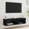 TV-kaapit 2 pcs Musta tammi. 60 x 30 x 30 cm Tekninen puu