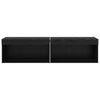 TV-kaapit 2 pcs Musta tammi. 60 x 30 x 30 cm Tekninen puu