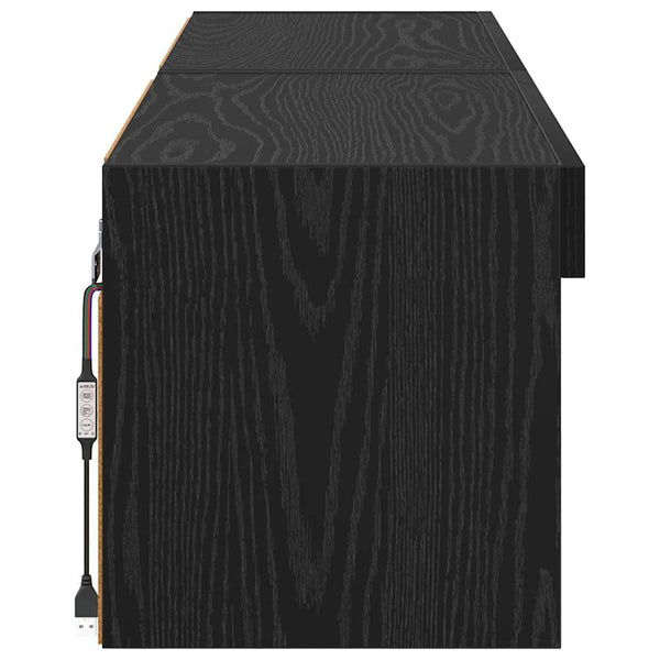 TV-kaapit 2 pcs Musta tammi. 60 x 30 x 30 cm Tekninen puu