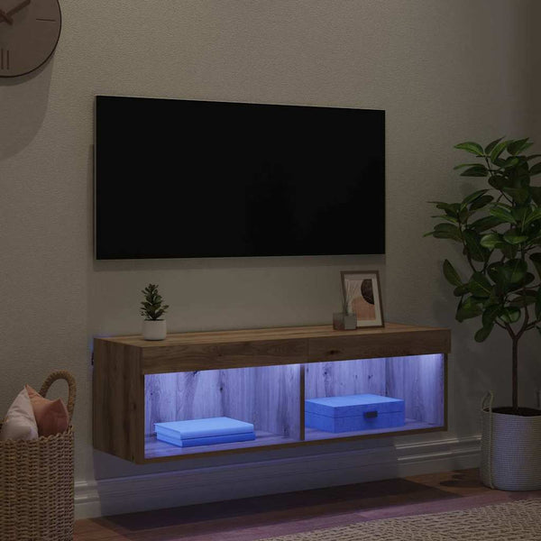 TV-seinäkaappi Panama Artisan tammi 100 x 30 x 30 cm