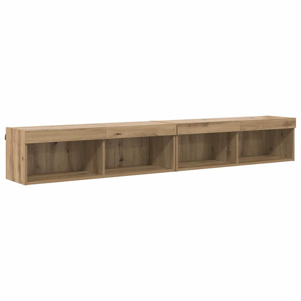 TV-seinähyllyt Panama 2 pcs Artisan tammi 100 x 30 x 30 cm