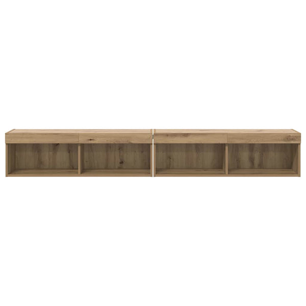 TV-seinähyllyt Panama 2 pcs Artisan tammi 100 x 30 x 30 cm