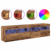 TV-seinähyllyt 2 pcs Vanha Puu 80 x 30 x 40 cm Tekninen puu