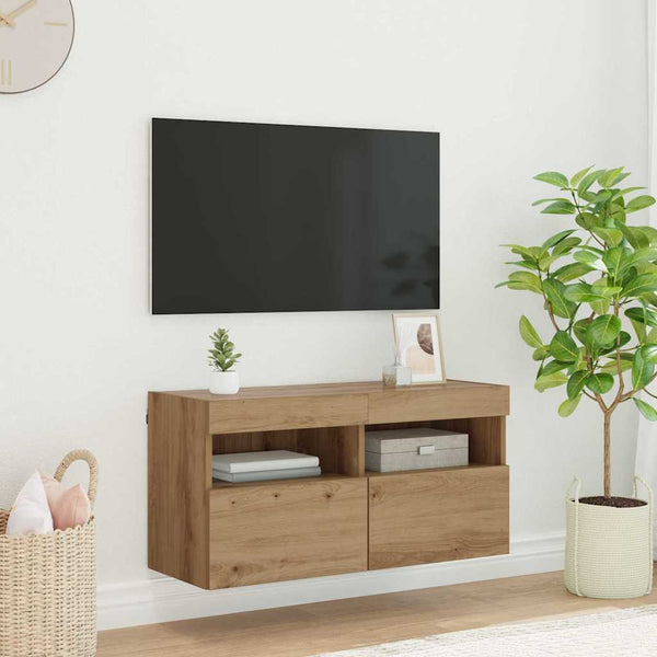 TV-seinäkaappi Artisan tammi 80 x 30 x 40 cm Tekninen puu
