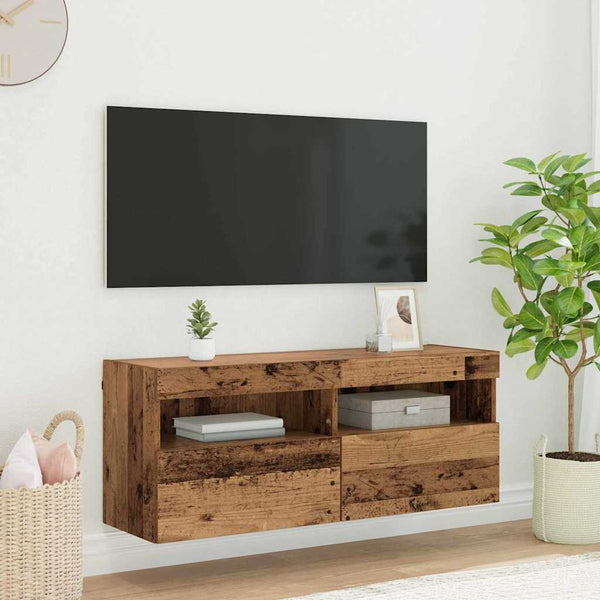 TV-seinäkaappi Vanha Puu 100 x 30 x 40 cm Tekninen puu