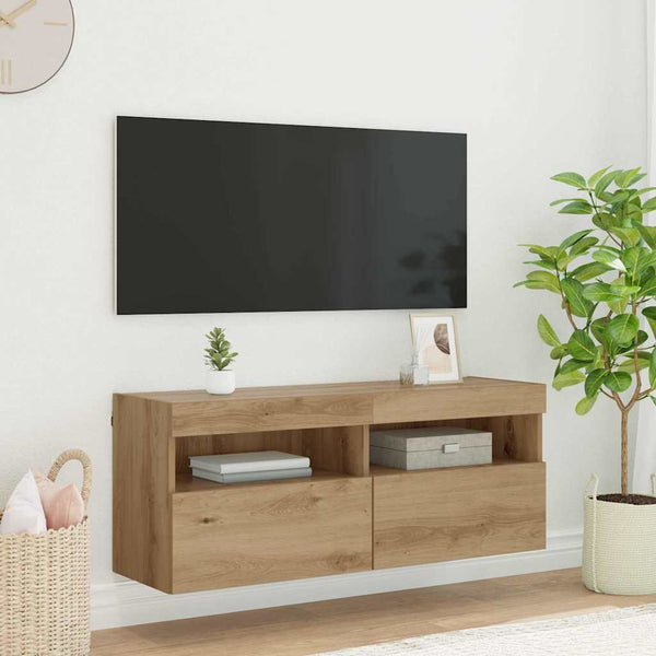 TV-seinäkaappi Artisan tammi 100 x 30 x 40 cm Tekninen puu
